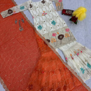 Embroidered Suit & Sharara