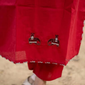 cotton KURTI PANT embroidery work WITH Jacket