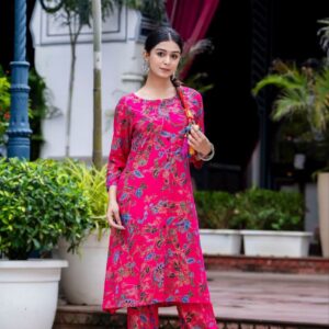 Gold Procoin Printed Rayon Top And Bottom