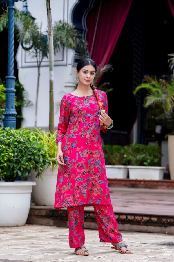 Gold Procoin Printed Rayon Top And Bottom
