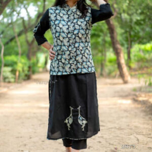 Beautiful pure Rayon kurti pant jacket set