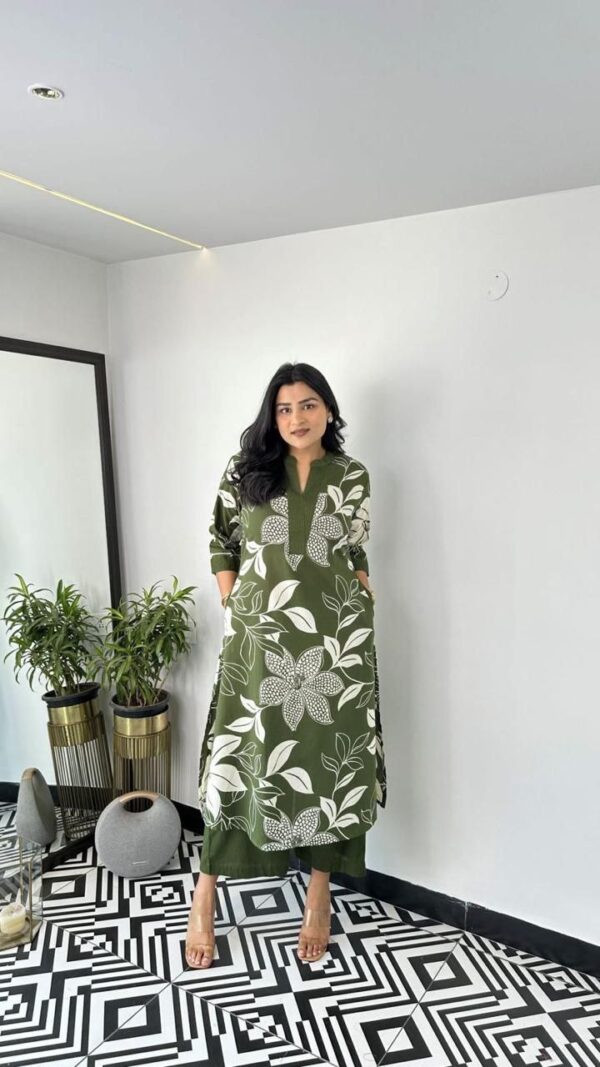 Pure Cotton Kurta Pant palazzo in Beautiful Floral Prints
