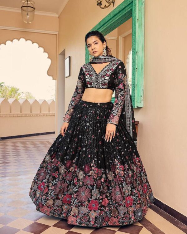 Fabric Foux Gorgette Lehengha Choli