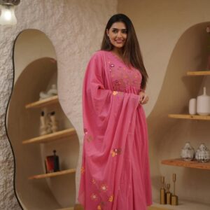 Women's printed cotton kurta & pant or dupatta set