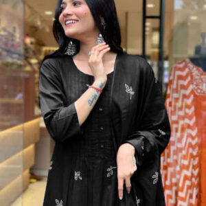Pure Cotton Printed kurti with Pant and Mulmul printed dupatta