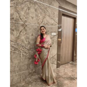 Uppada Tissue Silk Saree With Raw Silk Blouse