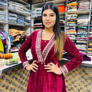 Velvet Peplum  Co-Ord Set