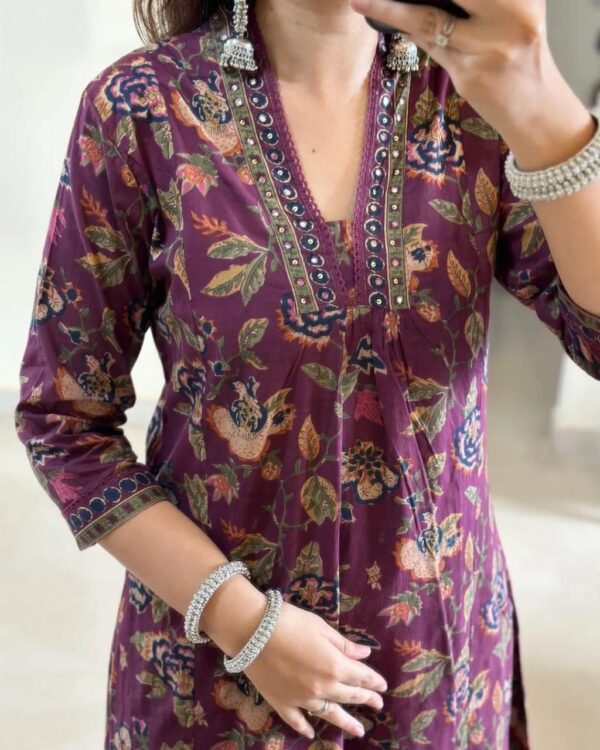 A-line pant set is perfect for summer with its vibrant floral print and confident pocket on one side