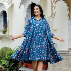 beautiful stylish Reyon dress Awesome colours of this beautiful Reyon fabric Full printed