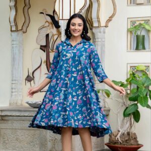 beautiful stylish Reyon dress Awesome colours of this beautiful Reyon fabric Full printed