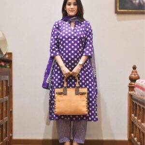 straight kurti with angrakha style and pant & duppta set