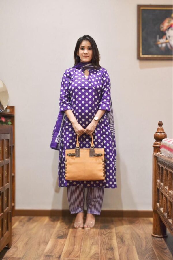 straight kurti with angrakha style and pant & duppta set